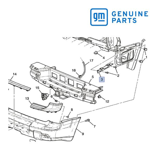 GM純正 02-09y トレイルブレイザー トレイルブレイザーEXT用 リア バンパー ステー 右側...