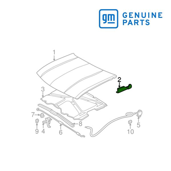 GM純正 02-09y トレイルブレイザー トレイルブレイザーEXT用 フード ヒンジ 右側 151...