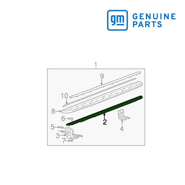 GM純正 02-06y トレイルブレイザーEXT用 サイドステップ ランニングボード リーンフォース...