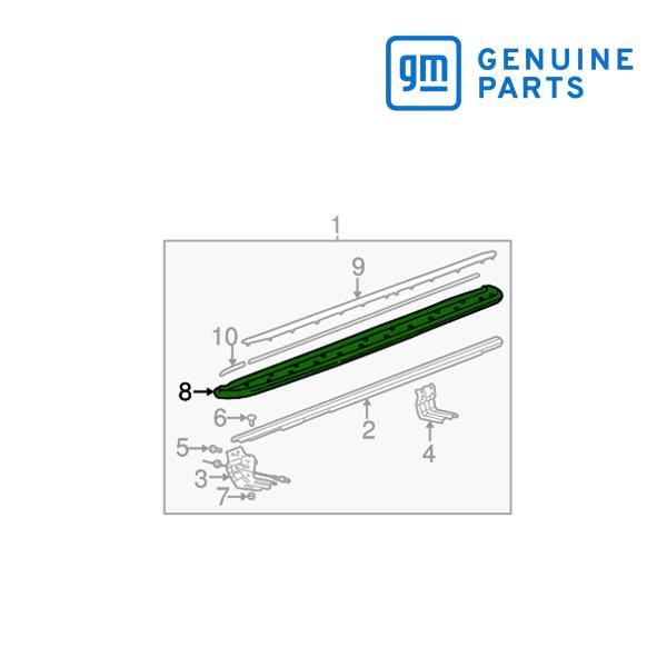 GM純正 02y トレイルブレイザーEXT用 サイドステップ ランニングボード カバー 左側 150...