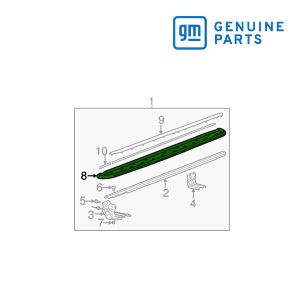 GM純正 02y トレイルブレイザーEXT用 サイドステップ ランニングボード カバー 右側 150...