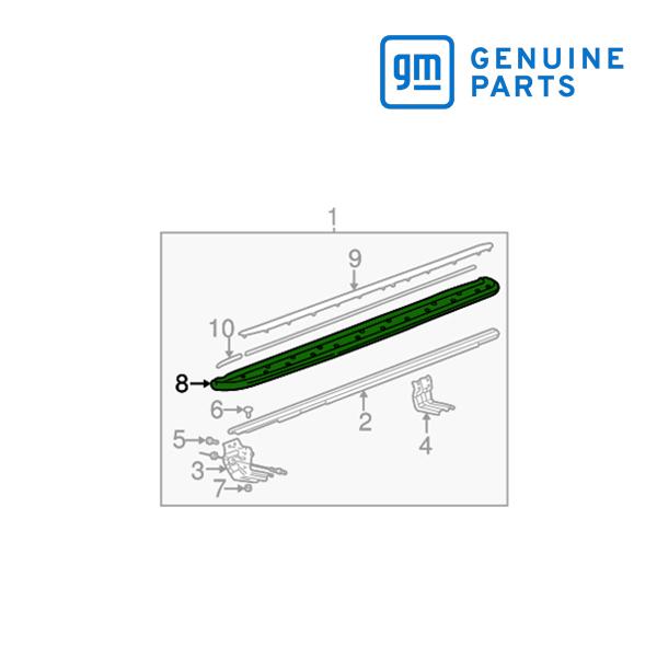 GM純正 03-05y トレイルブレイザーEXT用 サイドステップ ランニングボード カバー 左側 ...