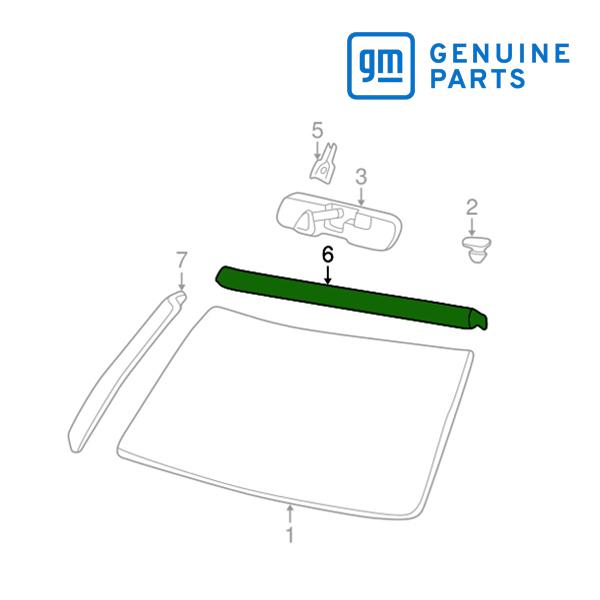 GM純正 02-09y トレイルブレイザー トレイルブレイザーEXT用 フロントガラス フロントウイ...