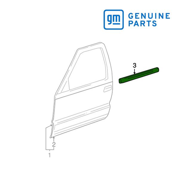 GM純正 02-09y トレイルブレイザー トレイルブレイザーEXT用 フロントドア ベルトラインモ...