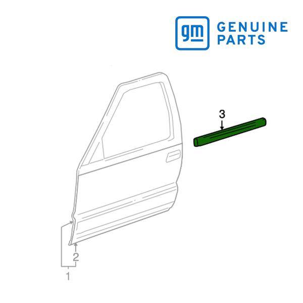 GM純正 02-09y トレイルブレイザー トレイルブレイザーEXT用 フロントドア ベルトラインモ...