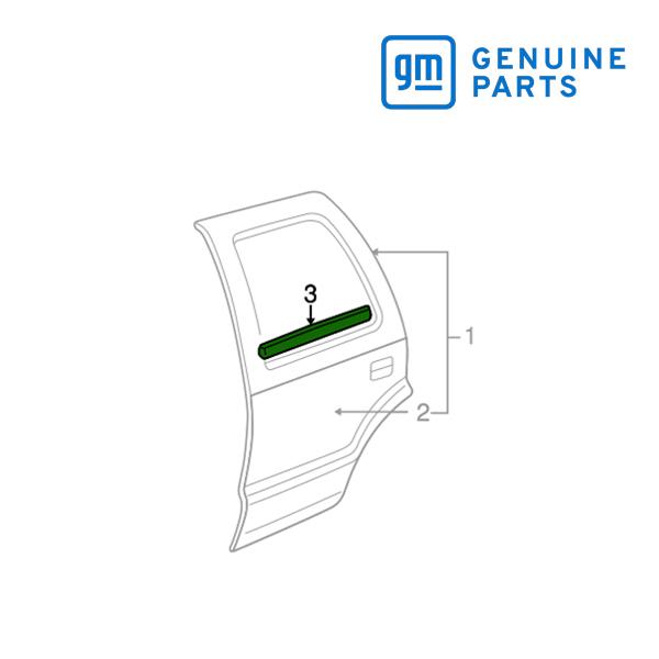 GM純正 02-04y トレイルブレイザー トレイルブレイザーEXT用 リアドア ベルトラインモール...