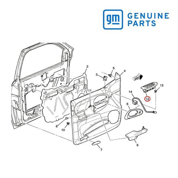 GM純正 02-04y トレイルブレイザー トレイルブレイザーEXT用 パワーウインド スイッチ 運...