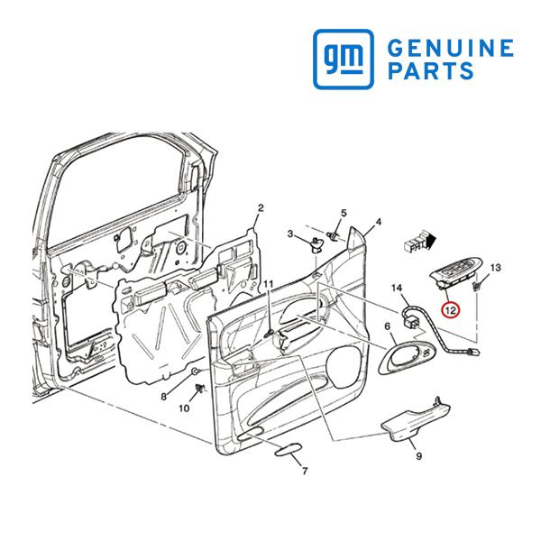 GM純正 05y トレイルブレイザー トレイルブレイザーEXT用 パワーウインド スイッチ 運転席 ...