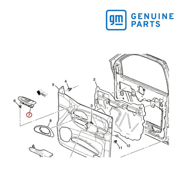 GM純正 06-09y トレイルブレイザー トレイルブレイザーEXT用 パワーウインド スイッチ 助...