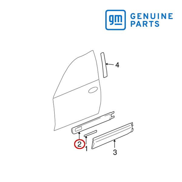 GM純正 06-09y トレイルブレイザー トレイルブレイザーEXT用 フロントドア モール 左側 ...