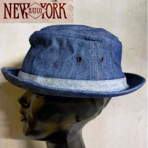 【売り尽くし】NEW YORK HAT ニューヨークハット ワークキャップ ハット帽 ポークパイ  インポートブランド　インディゴ デニム INDIGOアメカジ｜californiastyle