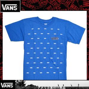 VANS バンズ 半袖TEEシャツ　ロゴ ヴァンズ ALLOVER Royal HT TシャツVN0A32239K5 018　ブルー｜californiastyle