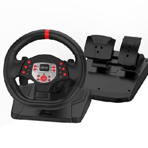 Racing Wheel,PS4 Steering Wheel Plug and Play Gaming Driving Volante PC 180＿並行輸入品