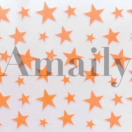 Amaily アメイリー ネイルシール No.5-33 星(蛍光オレンジ)