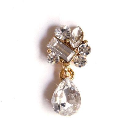 D.nailプラスディーネイル　スクエアドロップ　ゴールド（クリスタル）　１Ｐ