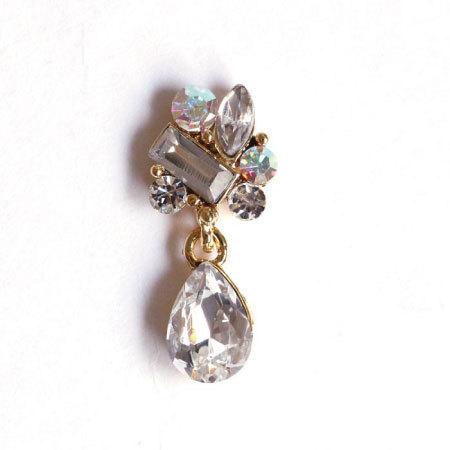 D.nail プラスディーネイル スクエアドロップ ゴールド（オーロラ） 1P