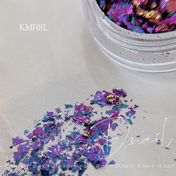 D.nail ディネイル  カメレオンミラーフレークパウダー KMF01L パープル&amp;ブルー&amp;オレン...