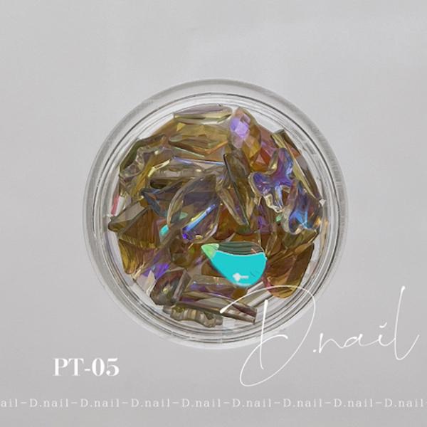 D.nail ディネイル シースルーアイスストーン PT-05 ブルー&amp;パープル&amp;コルク