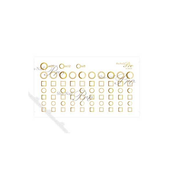 Shanail写ネイルPlus サークル&amp;スクエア ゴールド