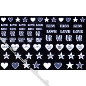 Amaily  アメイリー ネイルシール No.2-6 LOVEメッセージ 白