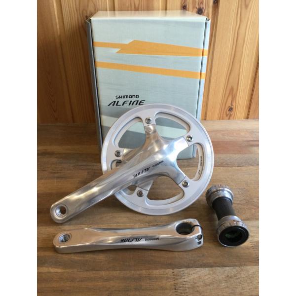 Shimano シマノ FC-S501 ALFINE ロードクランクセット シングル チェーンガード...