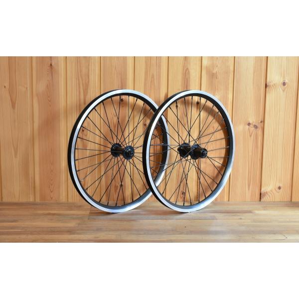 Wheel ホイール 前後セット 車輪 20インチ (406) 8/9/10段用 ブラック OLD(...