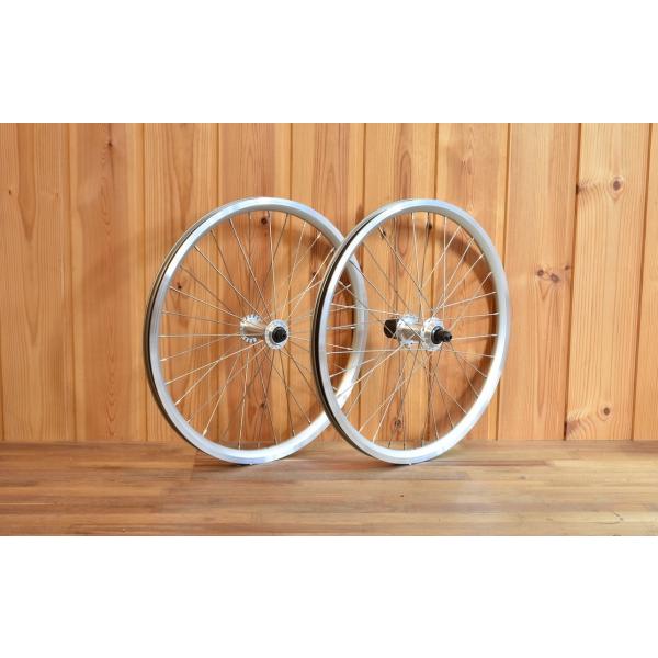 Wheel ホイール 前後セット 車輪 20インチ (406) 8/9/10段用 シルバー OLD(...