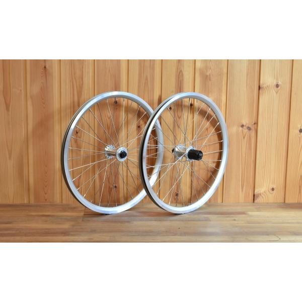 Wheel ホイール 前後セット 車輪 20インチ (406) 8/9/10段用 シルバー OLD(...