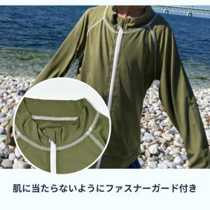 接触冷感 ラッシュガード キッズ ジップアップ...の詳細画像4