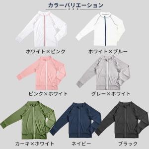 接触冷感 ラッシュガード キッズ ジップアップ...の詳細画像5