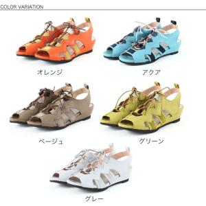 本革 サンダル レディース コンフォート 3E...の詳細画像1
