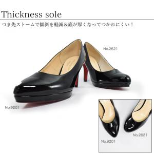 パンプス レディース 痛くない 黒 ラウンドト...の詳細画像3