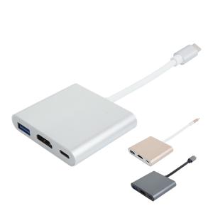 3in1 typeC 変換アダプタ HDMI USB3.0 給電 充電 マルチポート 出力 MacB...