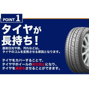 タイヤカバー 4本 セットタイヤ 保管 カバー...の詳細画像1