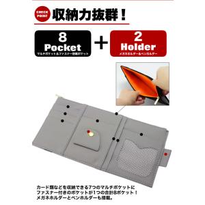 サンバイザー ポケット 収納 車用 多機能ポケ...の詳細画像3