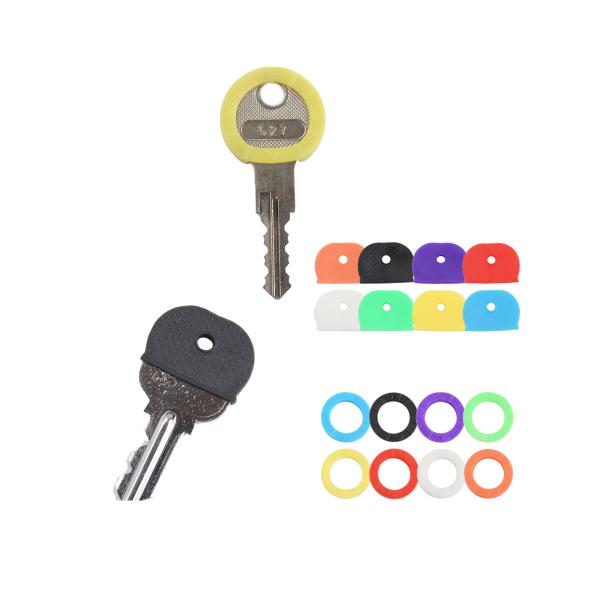 シリコン キーカバー 8個セット キーキャップ 色 識別 整理 目印 キーカバー 装着 色分け 鍵 ...