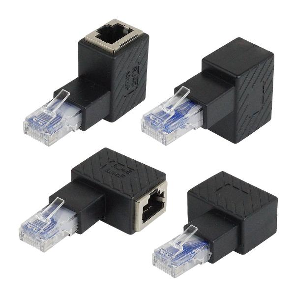 RJ45 LAN L型 変換アダプタ L字型 90度 角度 CAT6 対応 コネクタ パソコン ルー...