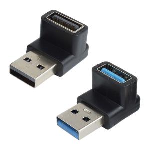 変換アダプタ L型 L字型 USB 3.2 USB Type-A オス メス タイプ A 変換コネクタ 角度 90度 角度変換 データ転送｜calmshop