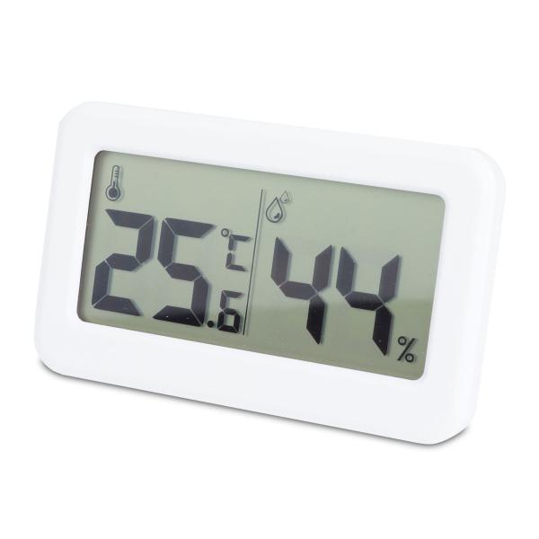 温湿度計 温度計 湿度計 時計 デジタル時計 温度 電池式 シンプル デザイン 小型 卓上 室内計 ...