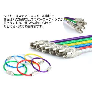 ワイヤーキーリング キーチェーン キーホルダー...の詳細画像2