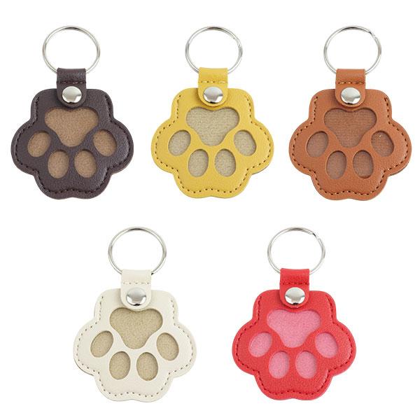ペットキーホルダー 遺毛ケース メモリアルグッズ 肉球 犬 猫 メモリアル キーリング 遺毛 供養 ...