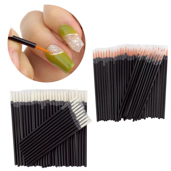 50本 大容量 アプリケーター ネイル ジェルネイル アイライナー 筆 ブラシ 使い捨て ジェル メ...