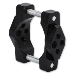 バイク フォグ ランプ ステー stay パイプ クランプ 自転車 汎用 バー 固定 ウインカー ハンドル ホルダー ブラック 42mm