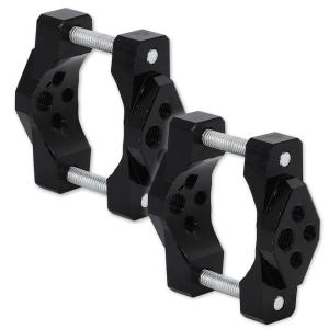 バイク フォグ ランプ ステー stay パイプ クランプ 自転車 汎用 バー 固定 金具 ハンドル ホルダー ブラック 32mm 2個