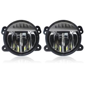 ジープ 2PCS 4INCH 円形ラングラー JL ロード 6500K フォグランプ車ライト アセン...