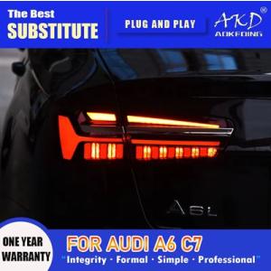 アウディ A6 C7用AKDテールランプ LEDテールライト 2012-2016 A6L リアフォグ...