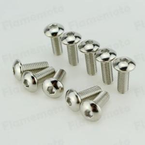 10PCS バイクボルトクロム M6 X 16MM