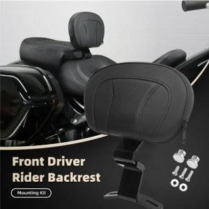 ハーレー ツーリング2009-2022用のバイクバックレストクッション ブラックドライバーライダー ストリートグライド スペシャル