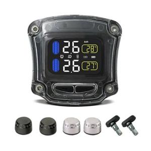 M3-B ワイヤレスバイク TPMS リアルタイムタイヤエア圧システム汎用 2 アウターインナーセンサー液晶ディスプレイ｜calore