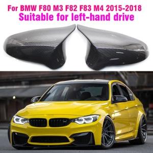 BMW F80 M3 F82 F83 M4 2015-2018用のカーボンバックミラーカバー